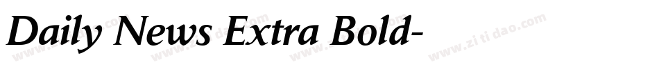 Daily News Extra Bold字体转换
